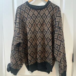 Vintage Towncraft Geometric Grandpacore Sweater Size 2XL